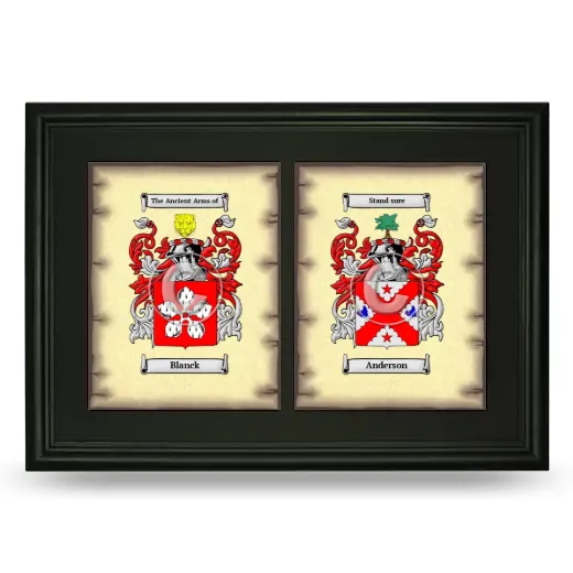 Double Coat of Arms Framed - Black