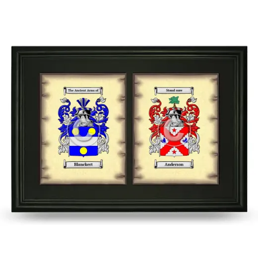 Double Coat of Arms Framed - Black