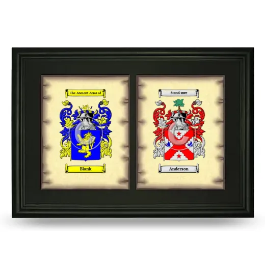 Double Coat of Arms Framed - Black