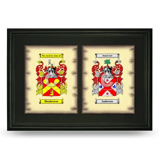 Double Coat of Arms Framed - Black