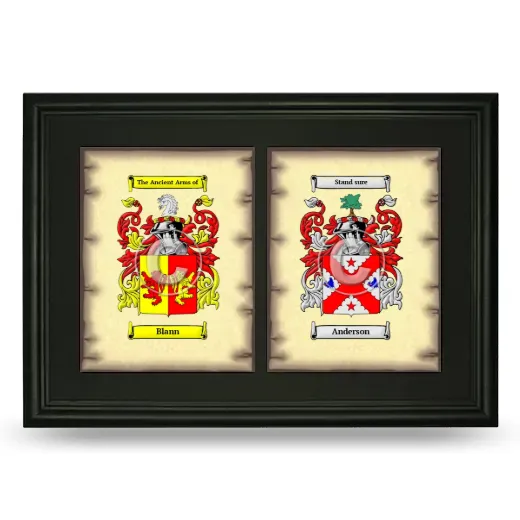 Double Coat of Arms Framed - Black