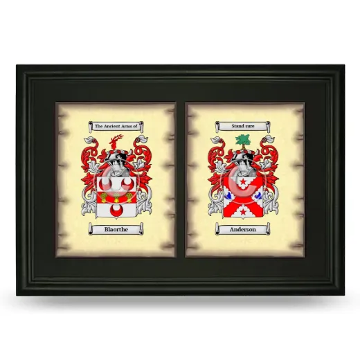 Double Coat of Arms Framed - Black