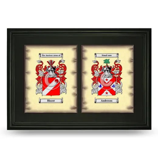 Double Coat of Arms Framed - Black