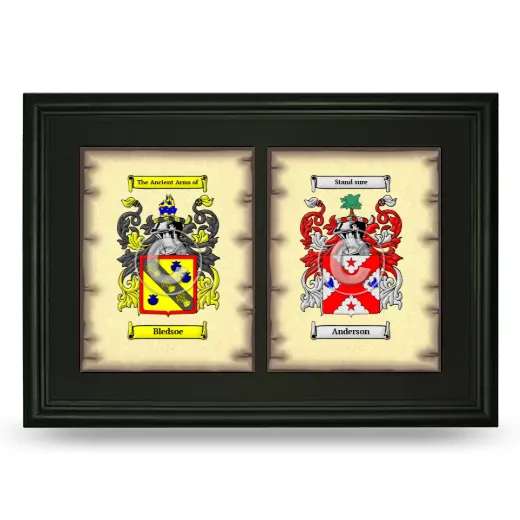 Double Coat of Arms Framed - Black