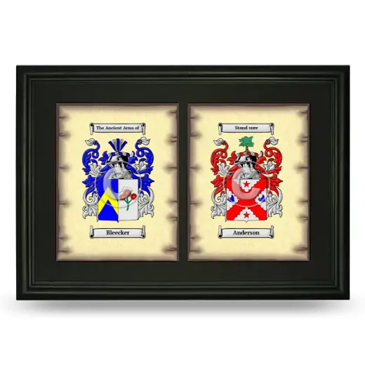 Double Coat of Arms Framed - Black