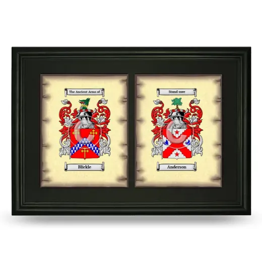 Double Coat of Arms Framed - Black