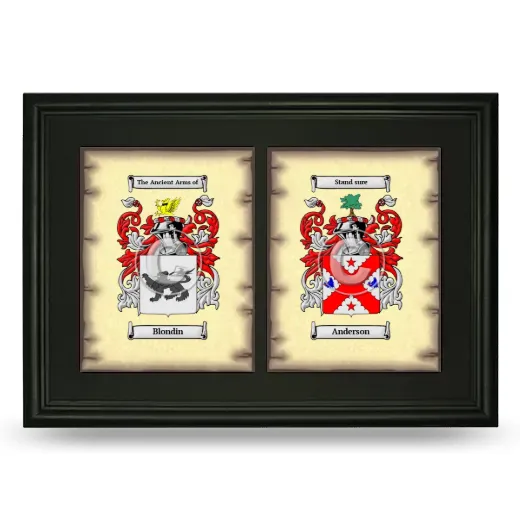 Double Coat of Arms Framed - Black