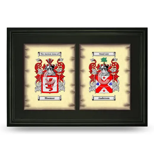 Double Coat of Arms Framed - Black