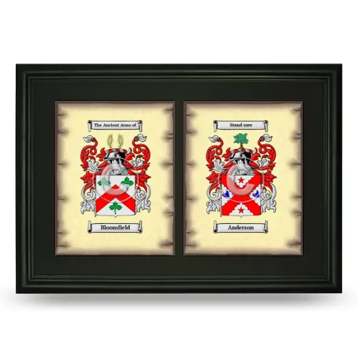 Double Coat of Arms Framed - Black