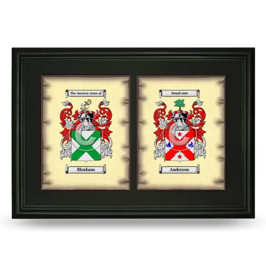 Double Coat of Arms Framed - Black