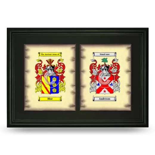 Double Coat of Arms Framed - Black