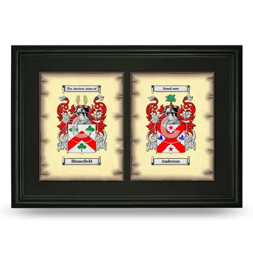 Double Coat of Arms Framed - Black