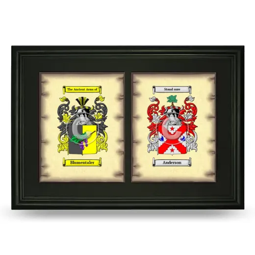 Double Coat of Arms Framed - Black