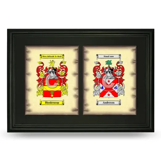 Double Coat of Arms Framed - Black