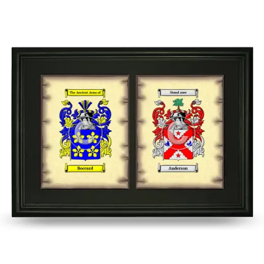 Double Coat of Arms Framed - Black