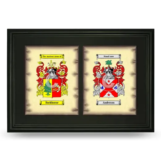 Double Coat of Arms Framed - Black