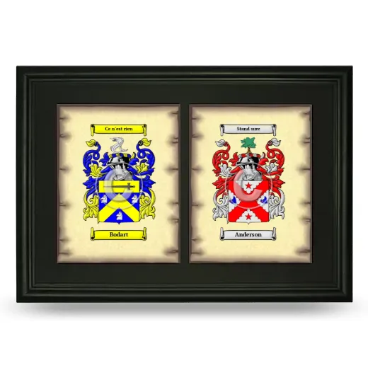 Double Coat of Arms Framed - Black