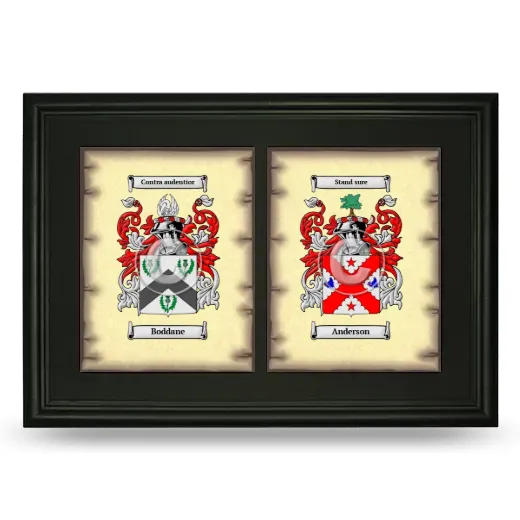 Double Coat of Arms Framed - Black