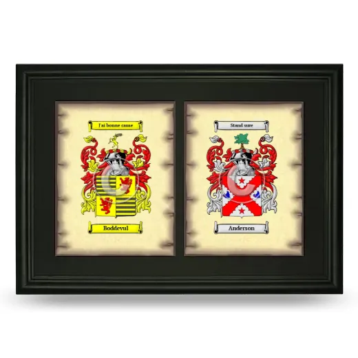 Double Coat of Arms Framed - Black