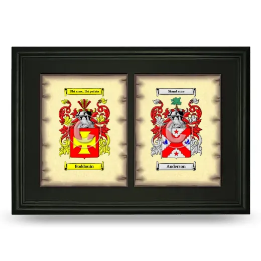 Double Coat of Arms Framed - Black