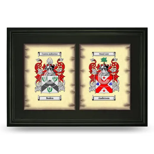 Double Coat of Arms Framed - Black