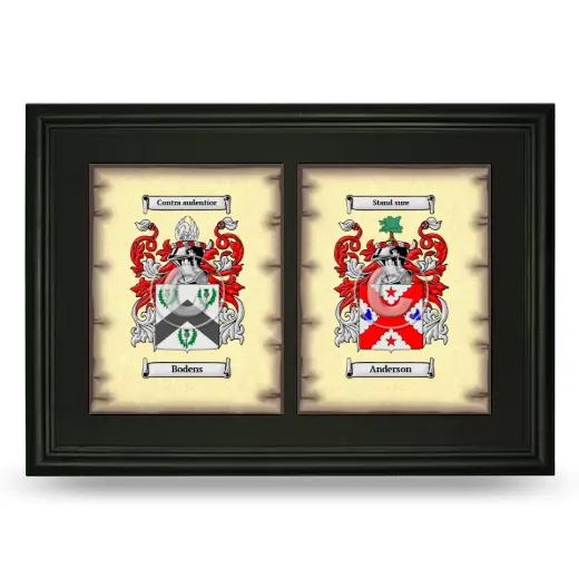 Double Coat of Arms Framed - Black