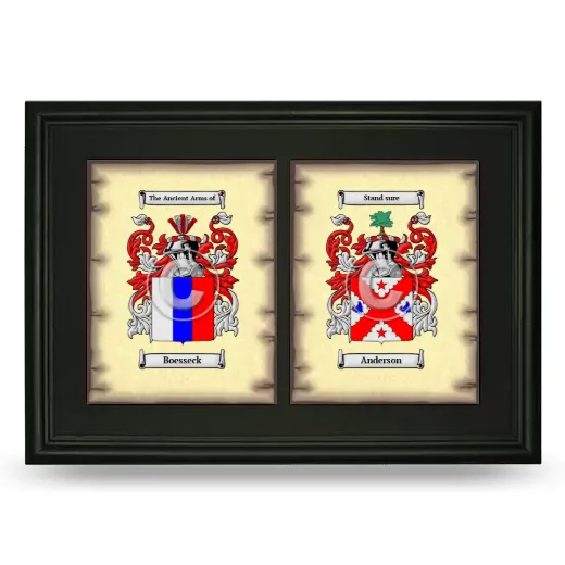Double Coat of Arms Framed - Black