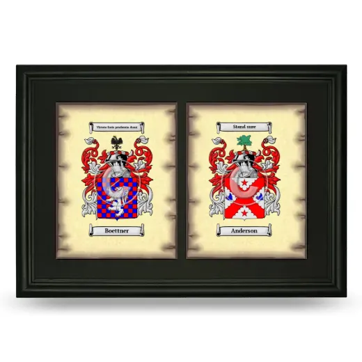 Double Coat of Arms Framed - Black