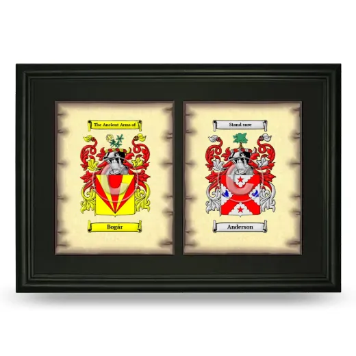Double Coat of Arms Framed - Black