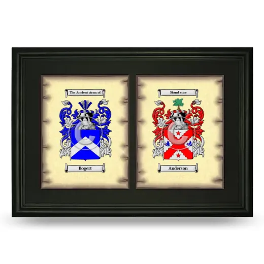 Double Coat of Arms Framed - Black