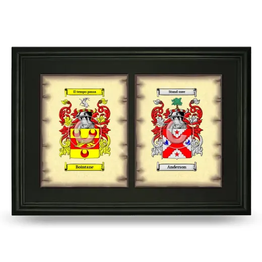 Double Coat of Arms Framed - Black