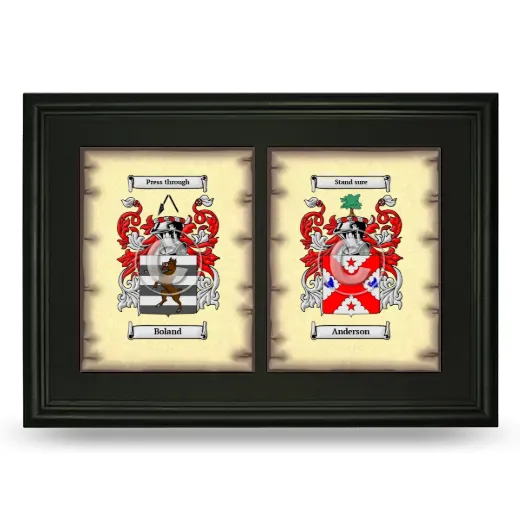 Double Coat of Arms Framed - Black