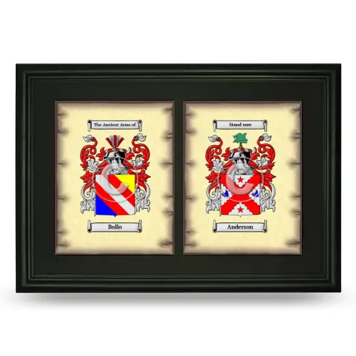 Double Coat of Arms Framed - Black