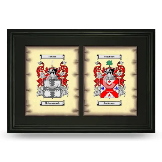 Double Coat of Arms Framed - Black
