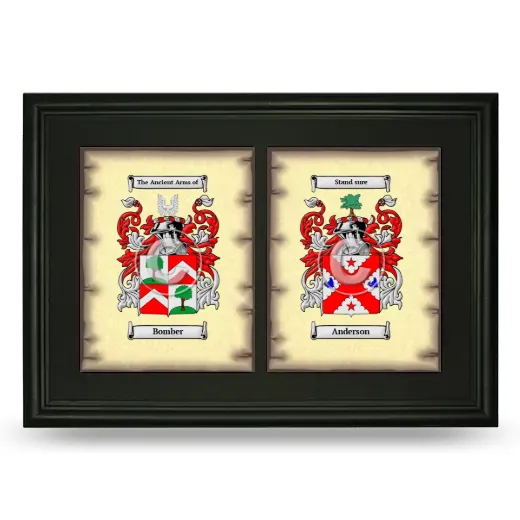Double Coat of Arms Framed - Black