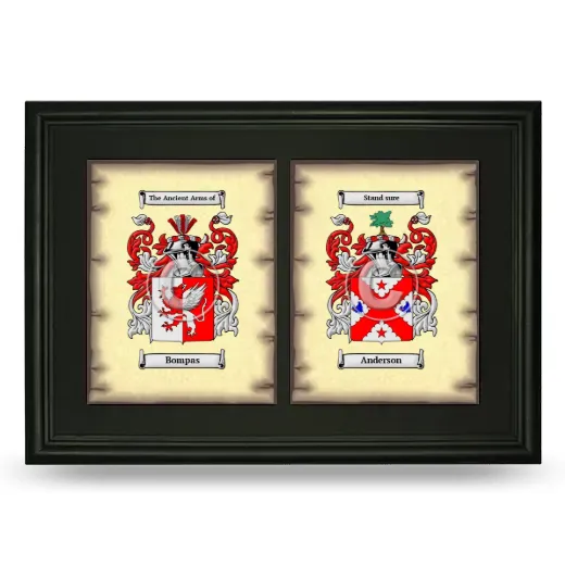 Double Coat of Arms Framed - Black