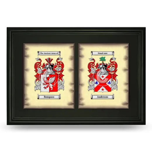 Double Coat of Arms Framed - Black