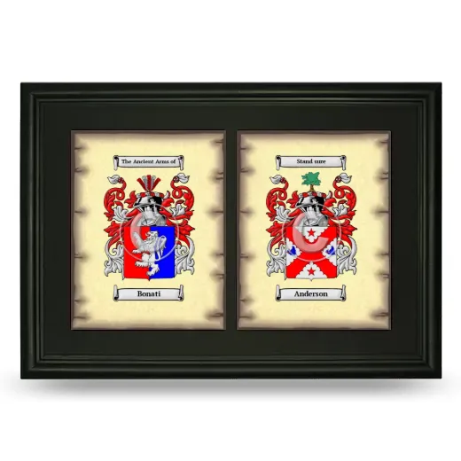 Double Coat of Arms Framed - Black