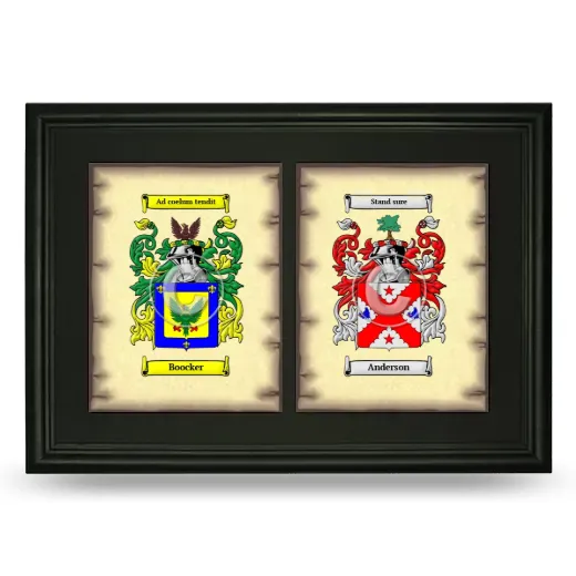 Double Coat of Arms Framed - Black