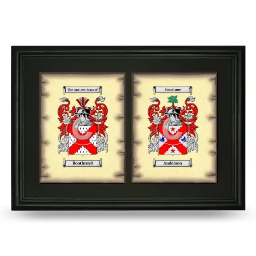 Double Coat of Arms Framed - Black