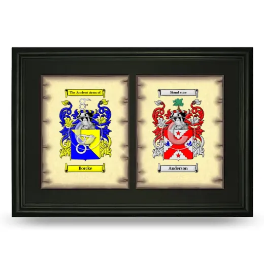 Double Coat of Arms Framed - Black