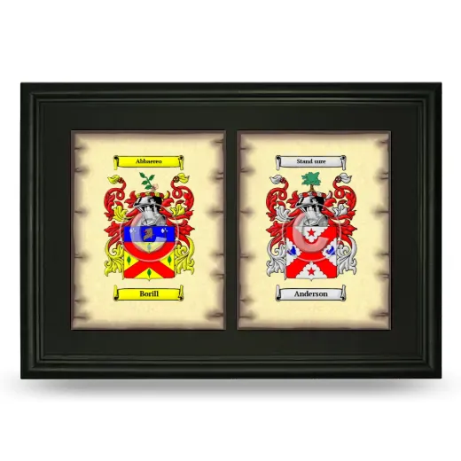 Double Coat of Arms Framed - Black