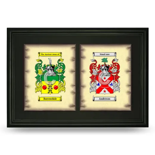 Double Coat of Arms Framed - Black