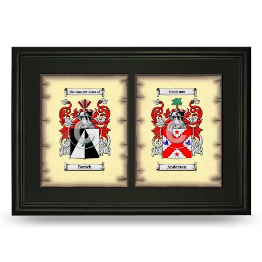 Double Coat of Arms Framed - Black