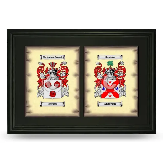 Double Coat of Arms Framed - Black