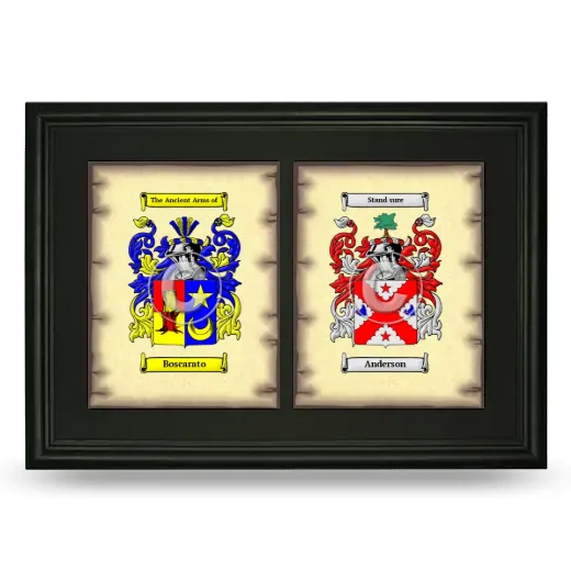 Double Coat of Arms Framed - Black