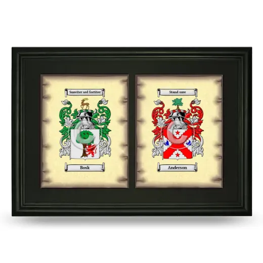 Double Coat of Arms Framed - Black