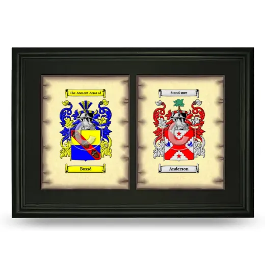 Double Coat of Arms Framed - Black