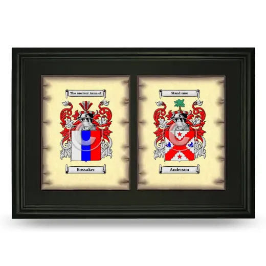 Double Coat of Arms Framed - Black