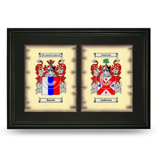 Double Coat of Arms Framed - Black